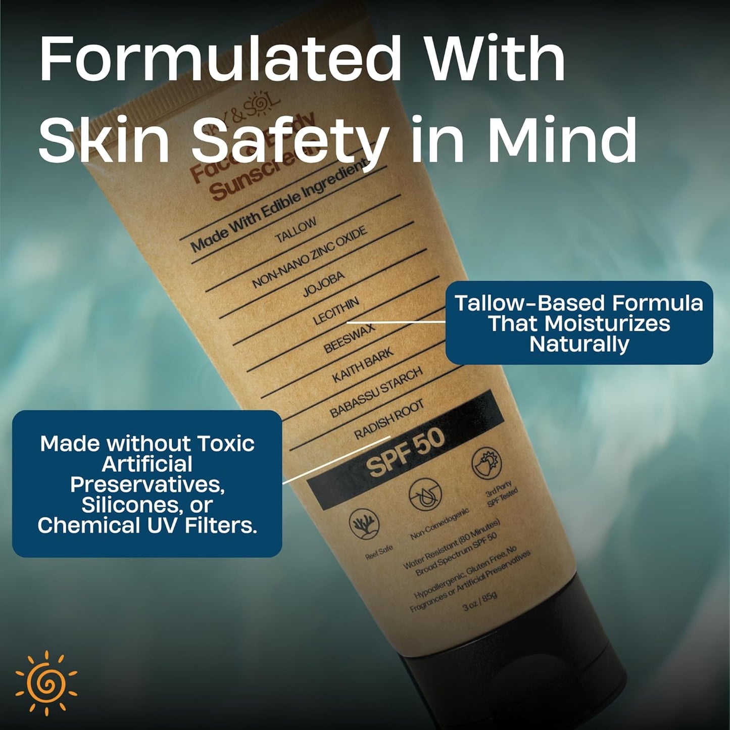 Sky and Sol Face & Body Sunscreen(SPF 50)